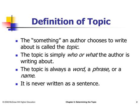 Topic Meaning .